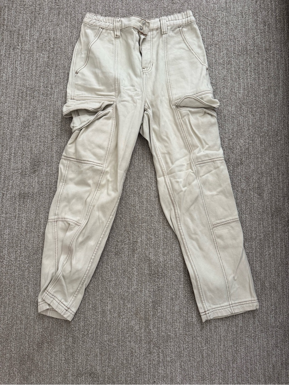 PacSun Women's Beige Cargo Trousers
